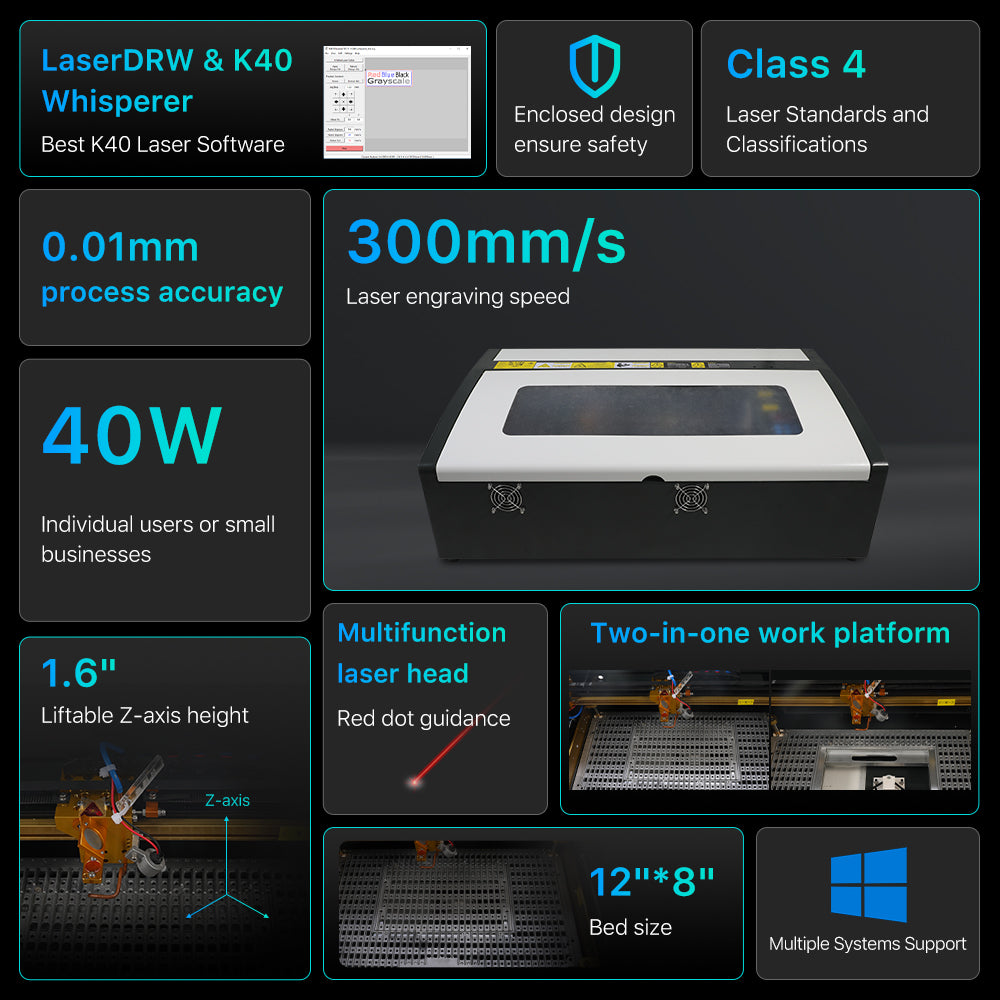 Cadeaux gratuits (CO2 40W Machine de découpe) pour machine graveur de AR-100