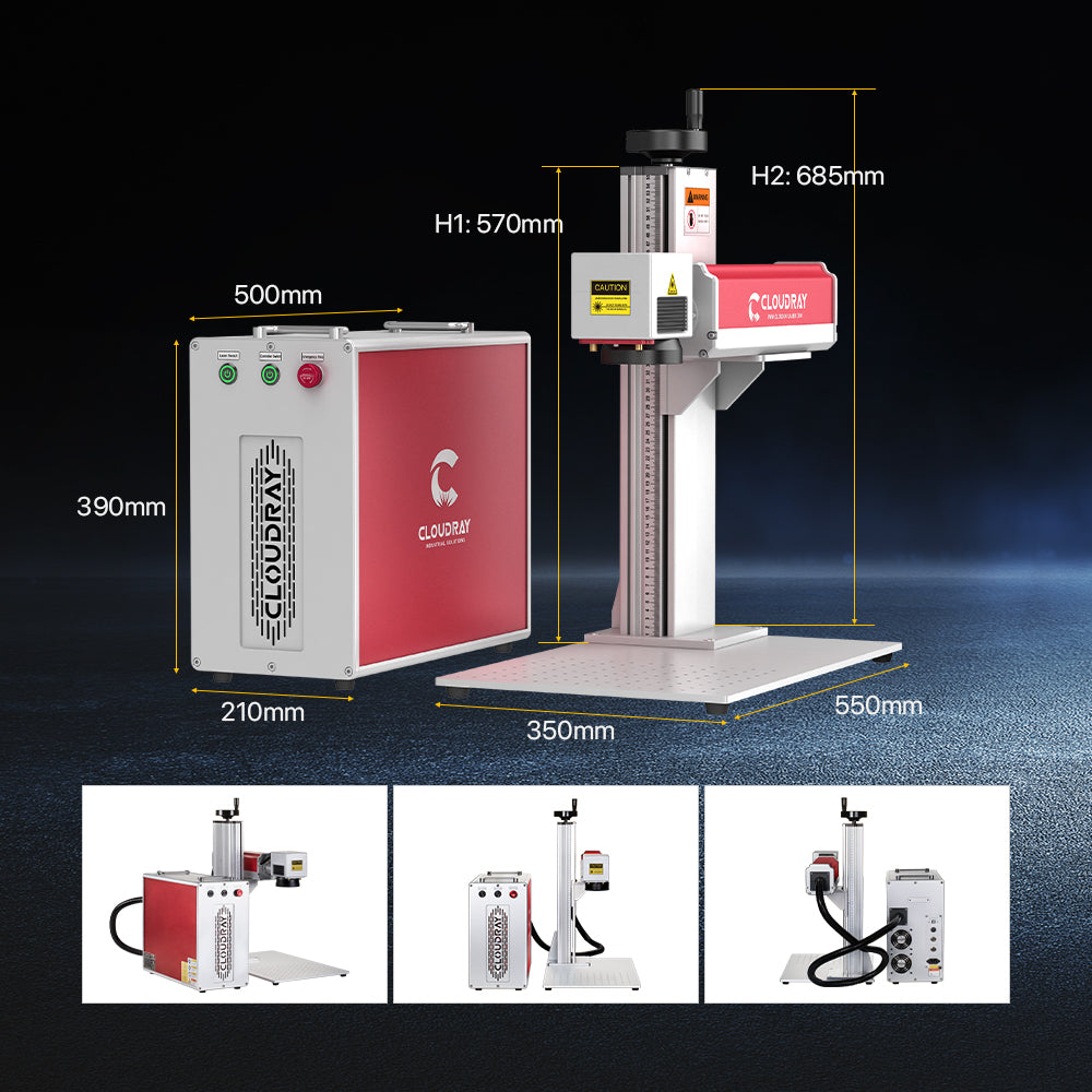 Cloudray Litemarker 60W JPT M7 MOPA Fiber Laser Engraving Marking Machine