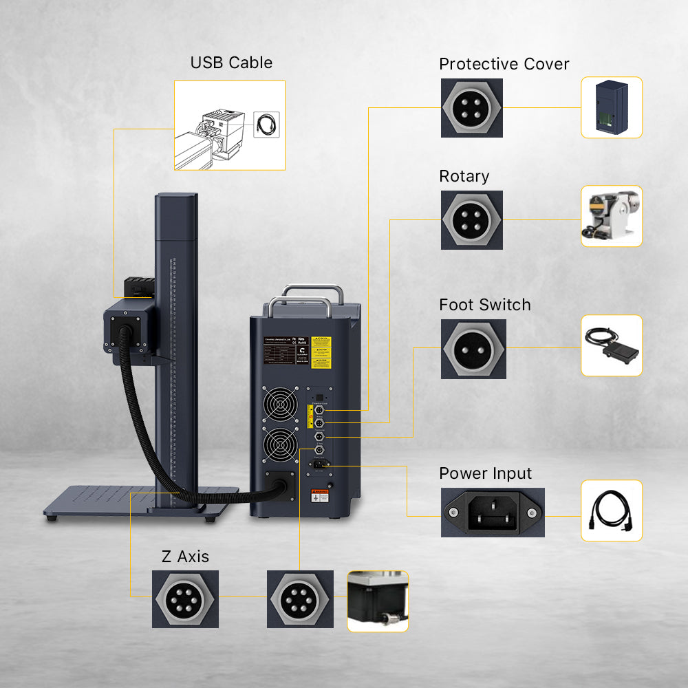 Cloudray GM-100 LiteMarker 100W Split Laser Incisore Fibra Marcatura Macchina Fotografica Incorporata Funzione 6.9 