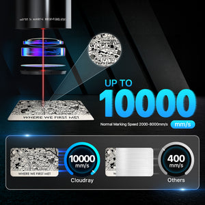 Cloudray AR-100 100W 2.5D Fiber Laser Engraving Marking Machine