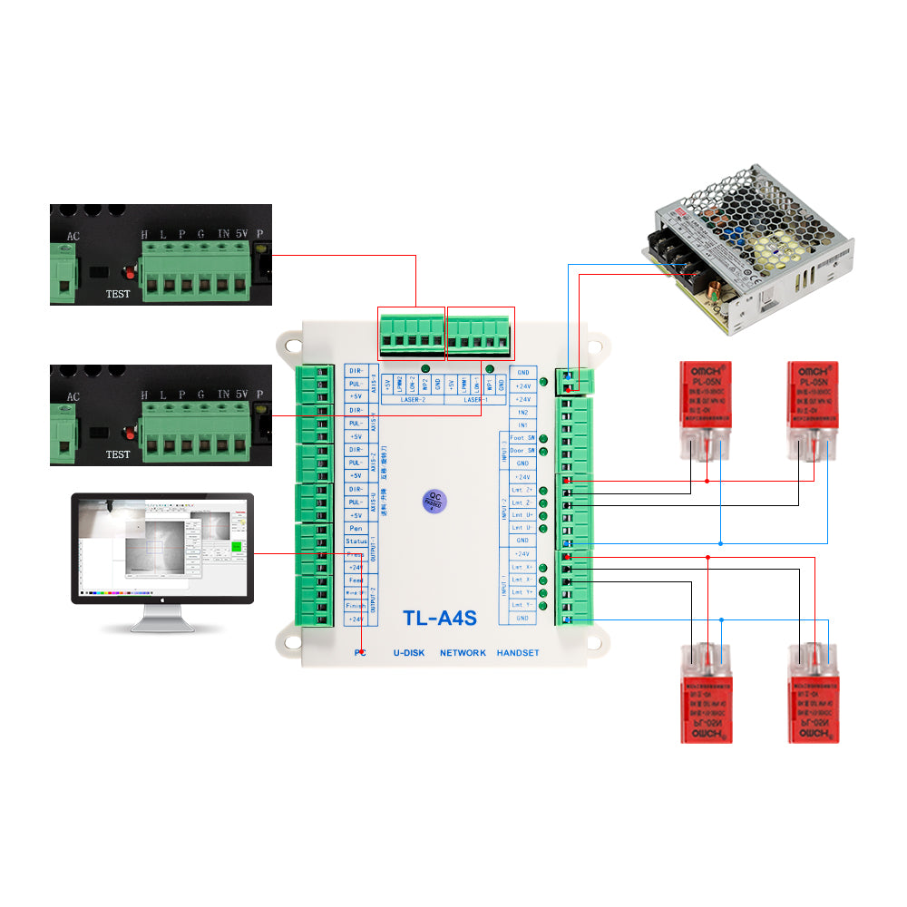 Controlador láser de CO2 TL-A4S Cloudray Topwisdom