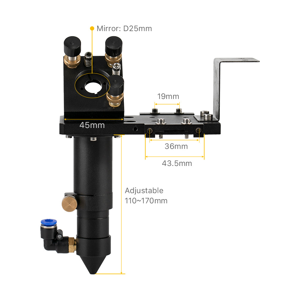 Cloudray E-Serie CO2-Lasermaschine Metallteile-Set