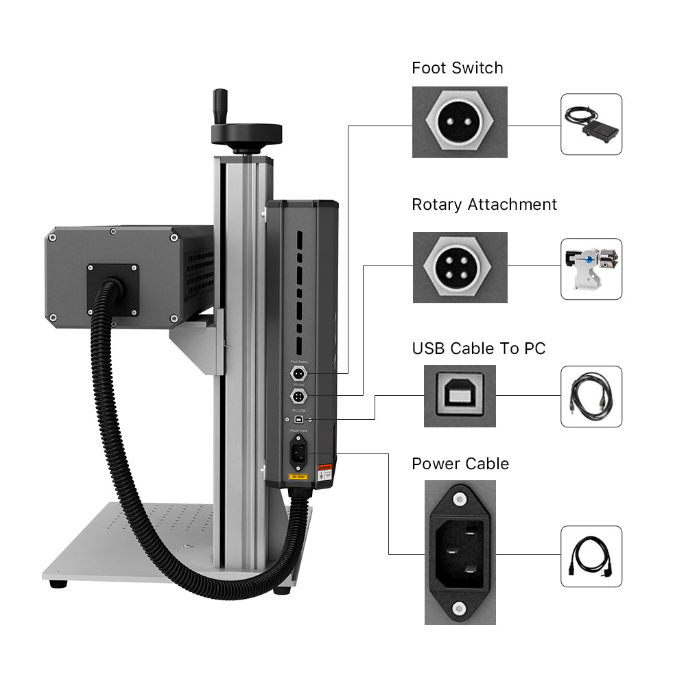 Cloudray EC-30 LiteMarker 30W RF CO2 Laser Tube Engraving Marking Machine