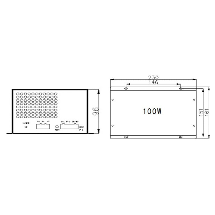 Cloudray 100W MYJG CO2 مزود طاقة ليزر مع شاشة LCD