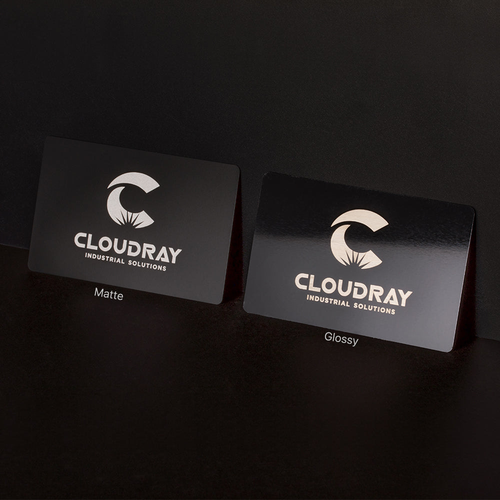 Cloudray 100 cartes noires mates de nom d'affaires de PCs pour la machine d'inscription de laser