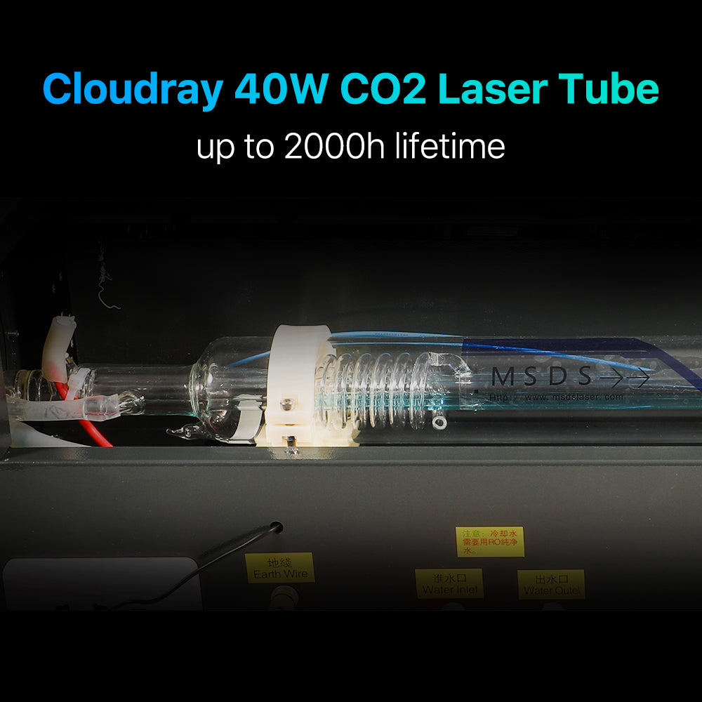 Macchina da taglio incisore laser CO2 Cloudray 40W con area di lavoro 8 