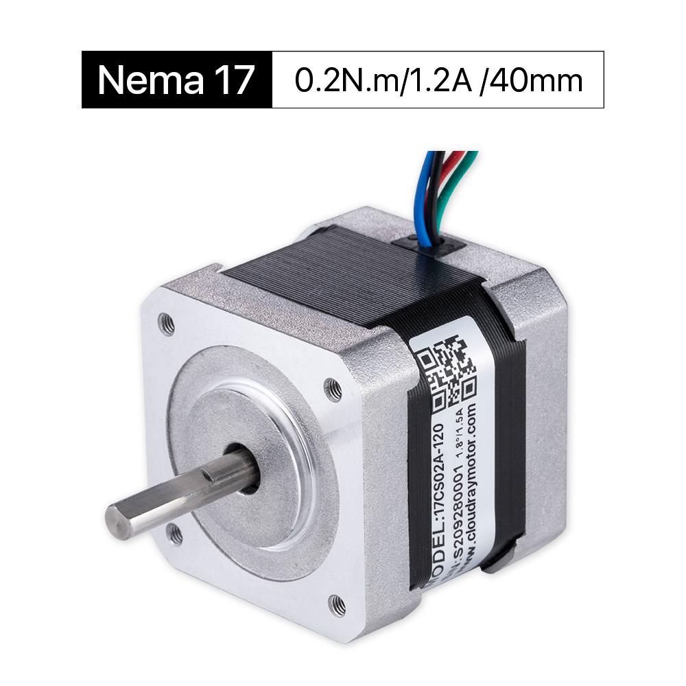 Cloudray 40mm 0.2N.m 1.2A 2-фазный шаговый двигатель с разомкнутым контуром Nema17