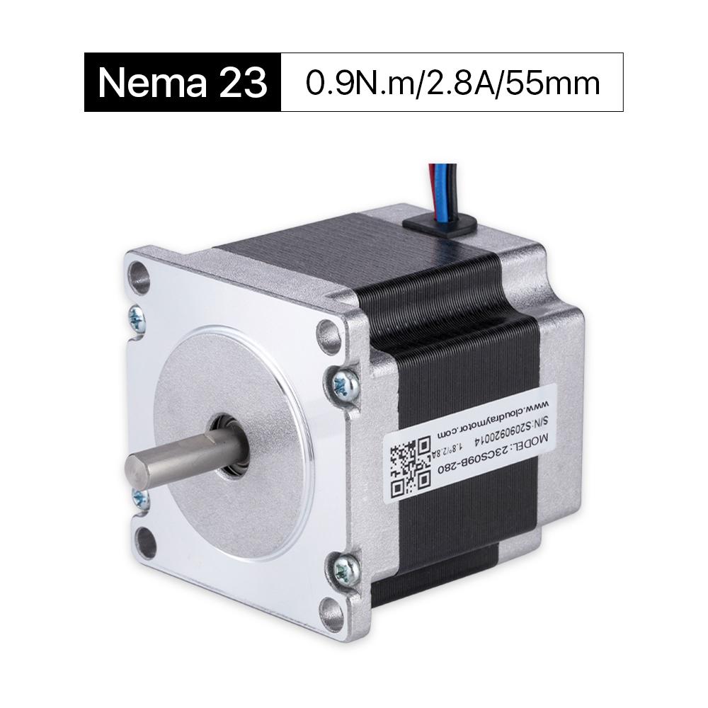 Cloudray 55 mm 0,9 Nm 2,8 A 2-Phasen-Nema23-Schrittmotor mit offener Schleife