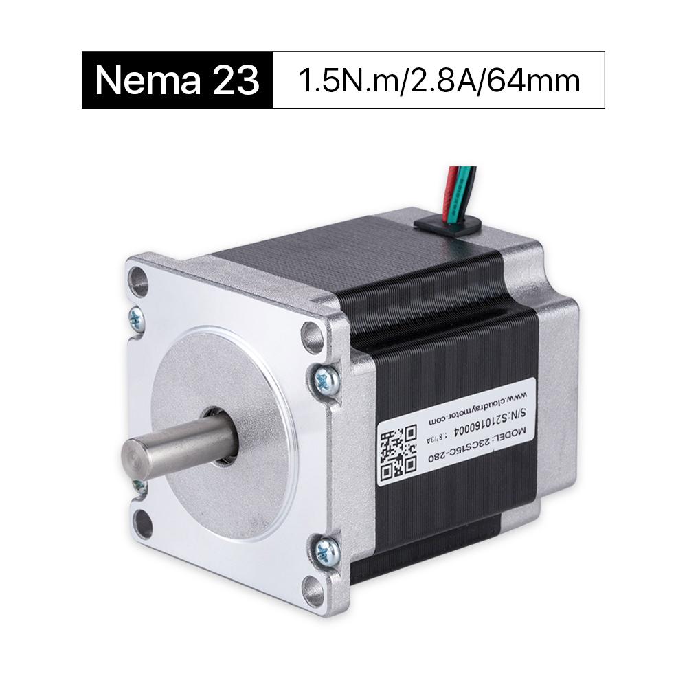 Cloudray 64 mm 1,5 Nm 2,8 A 2-Phasen-Nema23-Schrittmotor mit offener Schleife