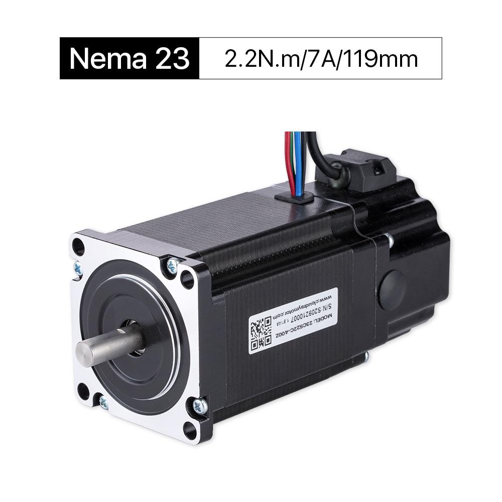 Cloudray 119mm 2.2N.m 4A 2-фазный шаговый двигатель с разомкнутым контуром Nema23