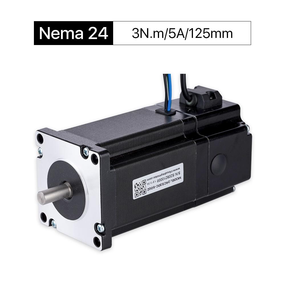 Cloudray 125 mm 3 Nm 5 A 2-Phasen-Nema24-Schrittmotor mit offener Schleife