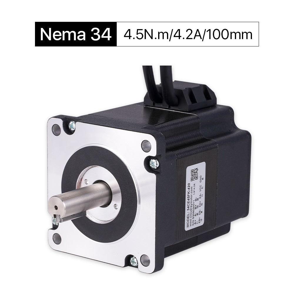 Cloudray 100mm 4.5N.m 4.2A 2 fase Nema34 motore passo passo ad anello chiuso