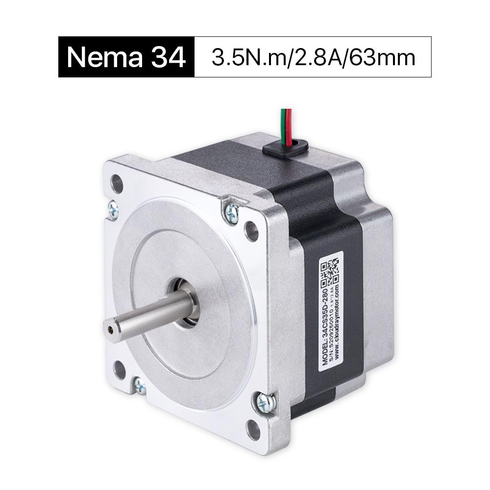 Cloudray 63mm 3.5N.m 2.8A 2 Fase Nema34 Motor paso a paso de bucle abierto