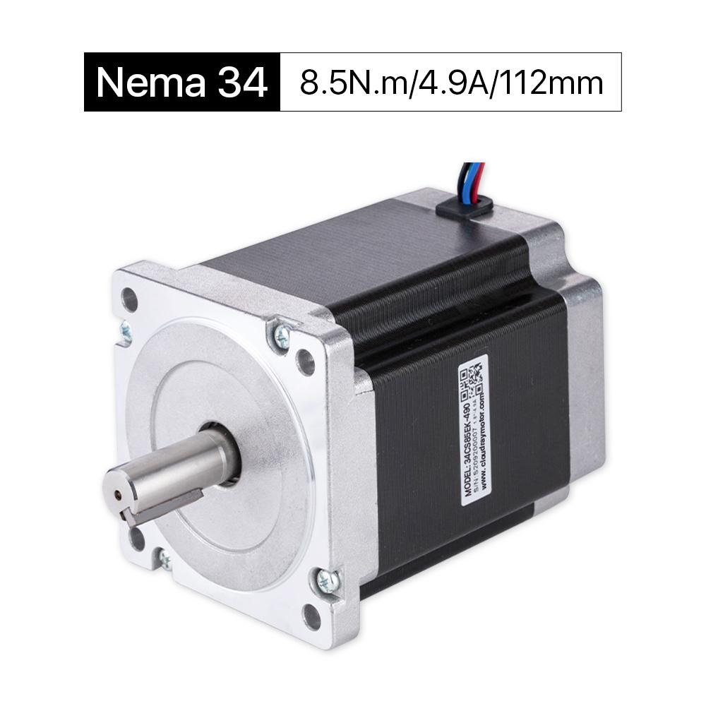 Cloudray 112mm 8.5N.m 4.9A 2 Fase Nema34 Motor paso a paso de bucle abierto