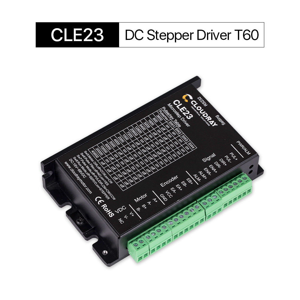 Cloudray CLE23 24–60 VDC 2-Phasen-Schrittmotortreiber mit geschlossenem Regelkreis