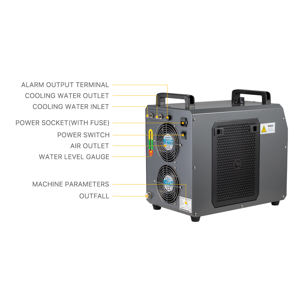 100W Industrial Water Chiller Co2 Laser Tube Cooler for CO2 Laser Engraving  Cutting Machine