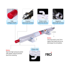 RECI W & T Series CO2 Laser Tube