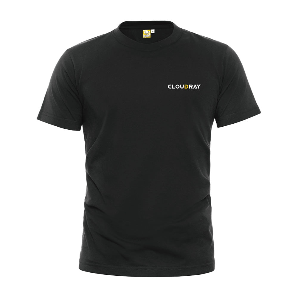 Cloudray Laser cuello redondo algodón camiseta negra estilo B